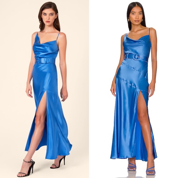 NICHOLAS Dresses Nicholas 9s Asymmetric Cowl Neck Sleeveless Belt